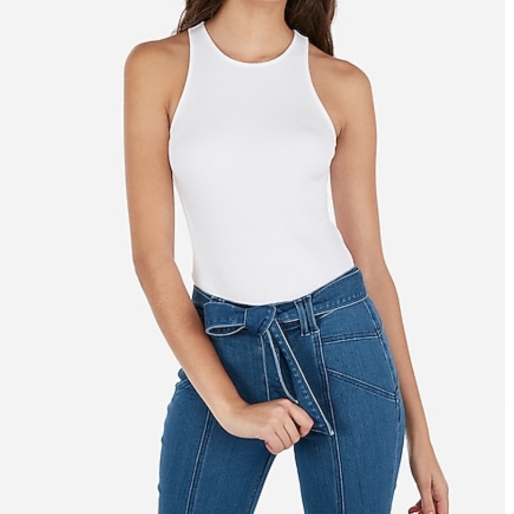 ➖SALE➖ RAGE RIBBED TANK IN WHITE